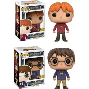 BNIAB (SET) Funko Harry Potter Exclusive POP! Ron Weasley & Harry Potter Figures